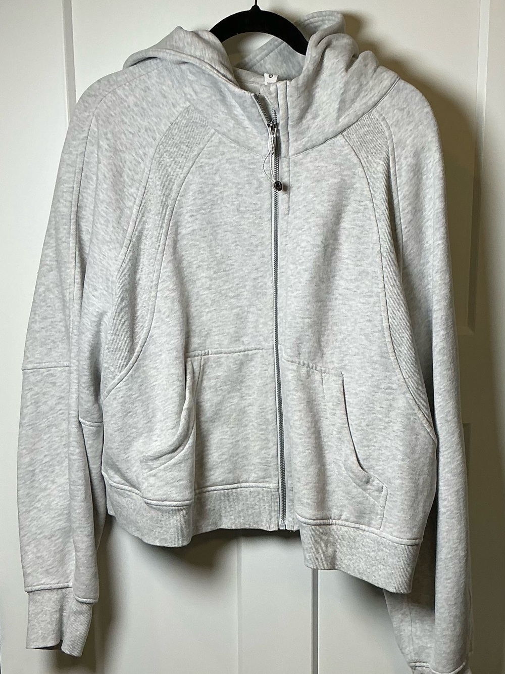 Women’s Lululemon athletica Light Gray Scuba Full-Zip Hooded Jacket XL